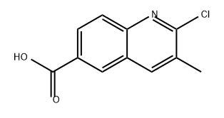 2-氯-3-甲基喹啉-6-甲酸 结构式