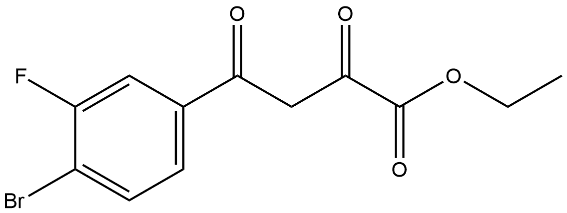 4-(4-溴-3-氟苯基)-2,4-二氧代丁酸乙酯 结构式