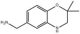 (2,2-二甲基-3,4-二氢-2H-苯并[B][1,4]恶嗪-6-基)甲胺 结构式