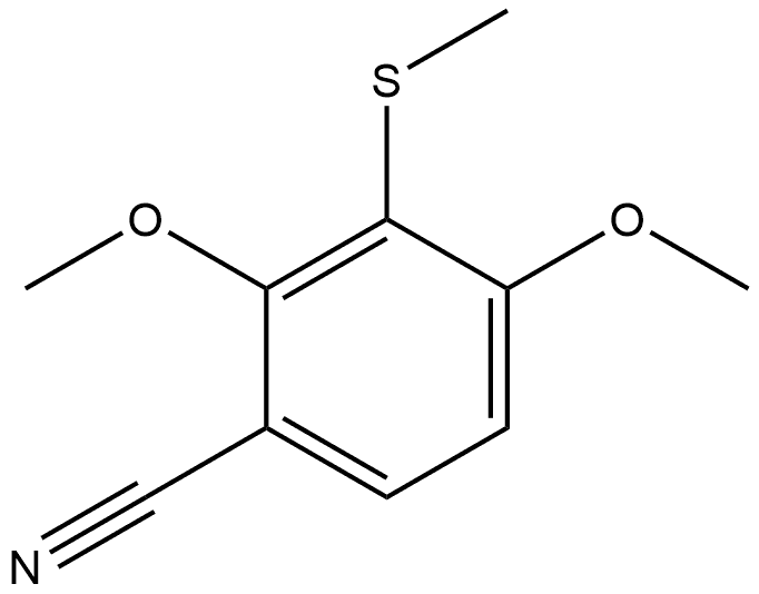 2,4-Dimethoxy-3-(methylthio)benzonitrile 结构式