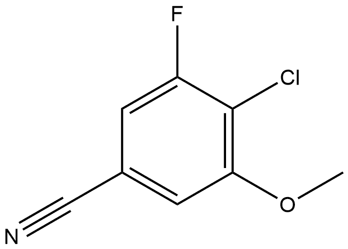 4-氯-3-氟-5-甲氧基苄腈 结构式