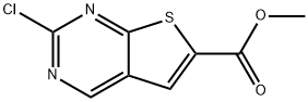 Thieno[2,3-d]pyrimidine-6-carboxylic acid, 2-chloro-, methyl ester 结构式