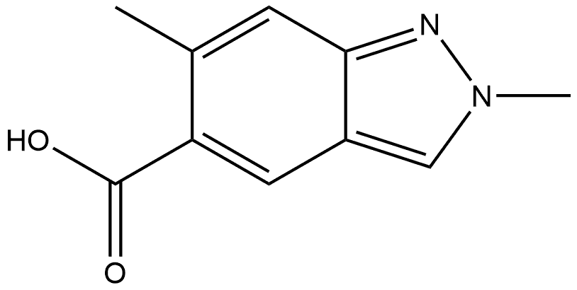 2,6-二甲基-2H-吲唑-5-羧酸 结构式
