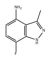 7-氟-3-甲基-1H-吲唑-4-胺 结构式