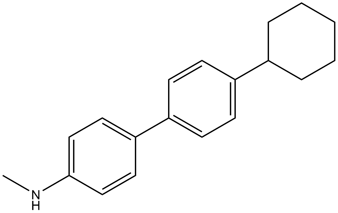 4'-Cyclohexyl-N-methyl[1,1'-biphenyl]-4-amine 结构式