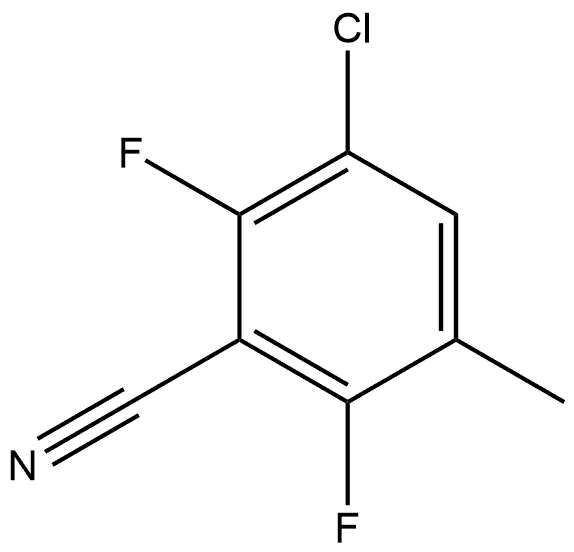 3-Chloro-2,6-difluoro-5-methylbenzonitrile 结构式