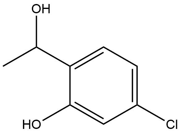 4-Chloro-2-hydroxy-α-methylbenzenemethanol 结构式