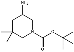 5-氨基-3,3-二甲基哌啶-1-羧酸叔丁酯 结构式