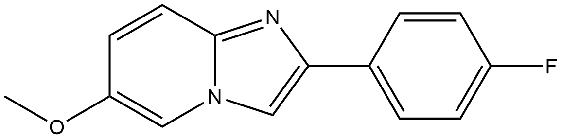 2-(4-氟苯基)-6-甲氧基咪唑并[1,2-A]吡啶 结构式