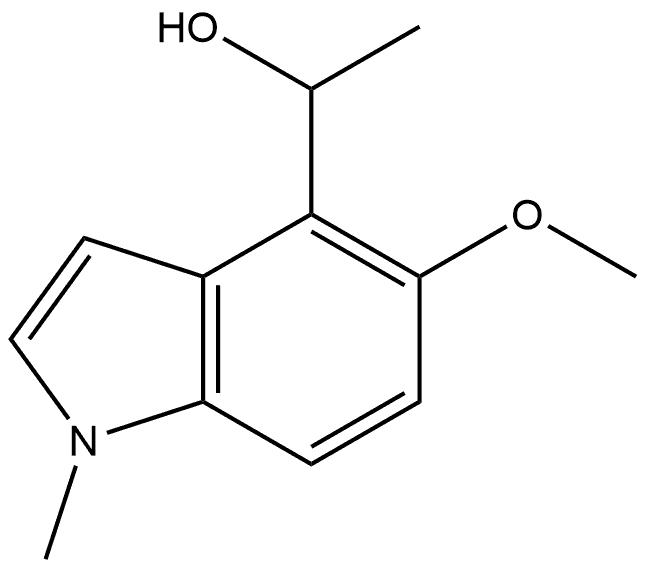 1-(5-methoxy-1-methyl-1H-indol-4-yl)ethan-1-ol 结构式