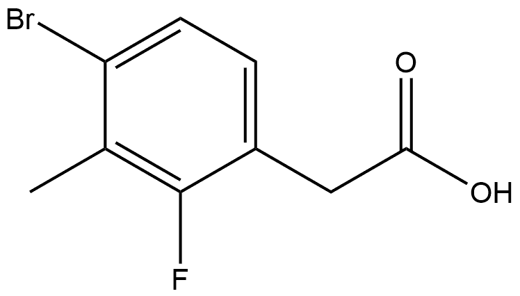 2-(4-溴-2-氟-3-甲基苯基)乙酸 结构式