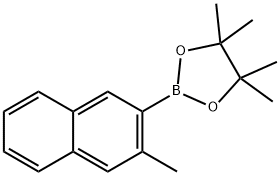 4,4,5,5-四甲基-2-(3-甲基萘-2-基)-1,3,2-二氧硼杂环戊烷 结构式