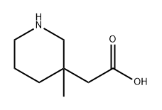 3-Piperidineacetic acid, 3-methyl- 结构式