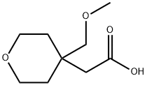 2-[4-(methoxymethyl)oxan-4-yl]acetic acid 结构式