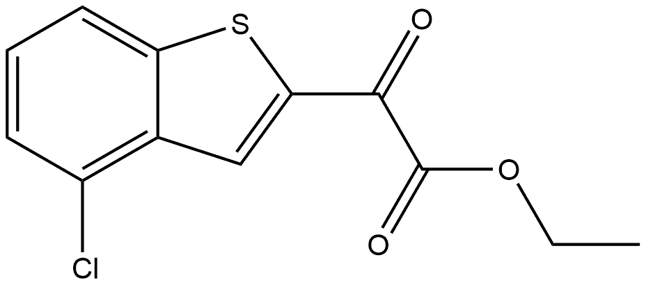 Ethyl 4-chloro-α-oxobenzo[b]thiophene-2-acetate 结构式