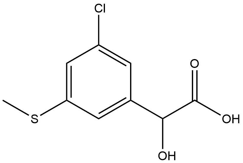 3-Chloro-α-hydroxy-5-(methylthio)benzeneacetic acid 结构式