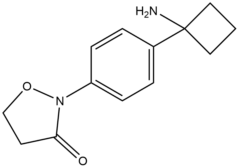 2-(4-(1-氨基环丁基)苯基)异噁唑烷-3-酮 结构式