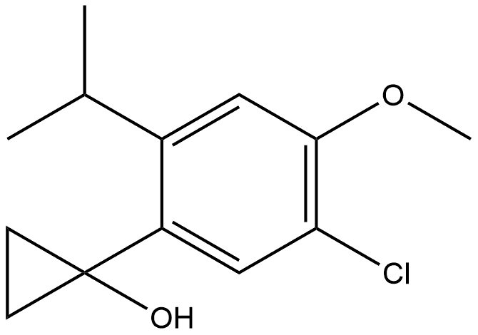 1-[5-Chloro-4-methoxy-2-(1-methylethyl)phenyl]cyclopropanol 结构式