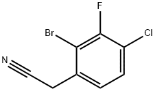 2-(2-溴-4-氯-3-氟苯基)乙腈 结构式