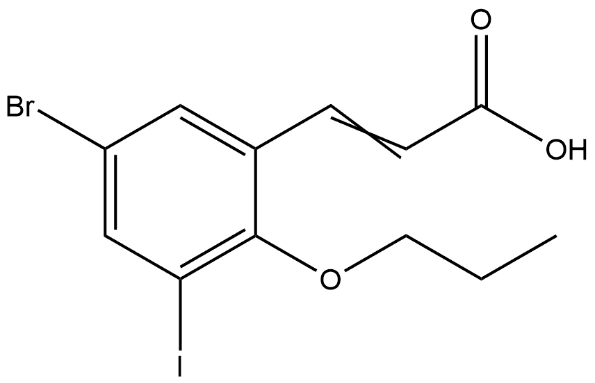 3-(5-Bromo-3-iodo-2-propoxyphenyl)-2-propenoic acid 结构式