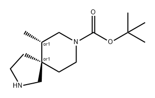 2,8-Diazaspiro[4.5]decane-8-carboxylic acid, 6-methyl-, 1,1-dimethylethyl ester, (5R,6S)-rel- 结构式