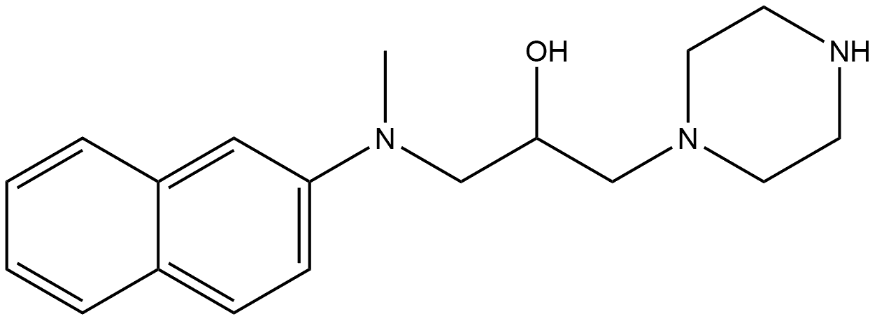 1-Piperazineethanol, α-[(methyl-2-naphthalenylamino)methyl]- 结构式