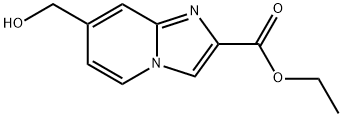 IMIDAZO[1,2-A]PYRIDINE-2-CARBOXYLIC ACID, 7-(HYDROXYMETHYL)-, ETHYL ESTER 结构式