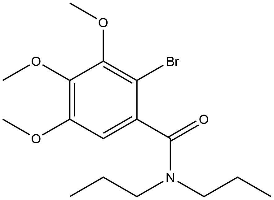 2-Bromo-3,4,5-trimethoxy-N,N-dipropylbenzamide 结构式