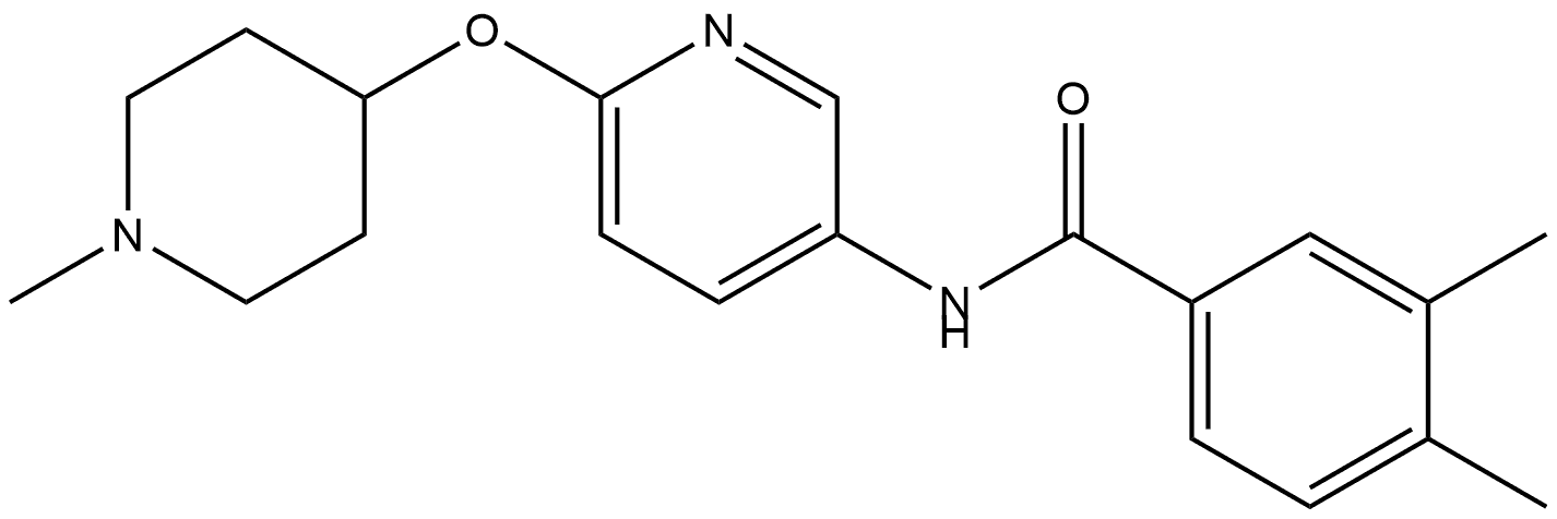 3,4-Dimethyl-N-[6-[(1-methyl-4-piperidinyl)oxy]-3-pyridinyl]benzamide 结构式