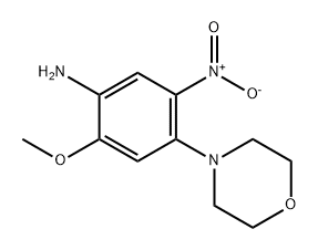 2-甲氧基-4-(4-吗啉基)-5-硝基苯胺 结构式