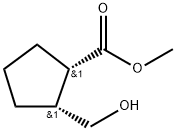 REL-(1R,2S)-2-(羟甲基)环戊烷-1-羧酸甲酯 结构式