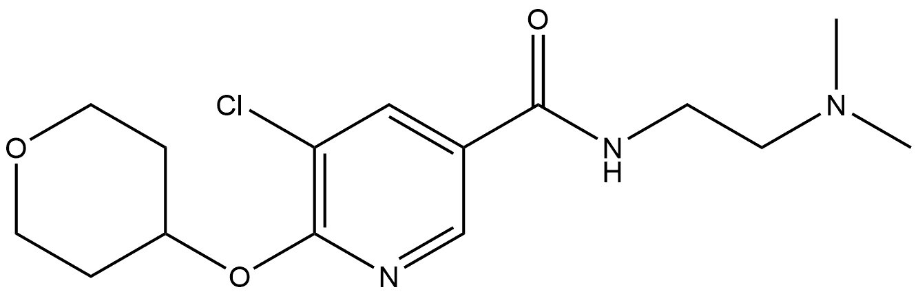 5-Chloro-N-[2-(dimethylamino)ethyl]-6-[(tetrahydro-2H-pyran-4-yl)oxy]-3-pyrid... 结构式