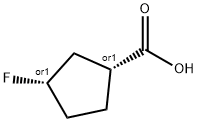 (1R,3S)-3-氟环戊烷-1-羧酸 结构式