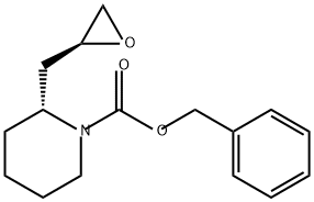 1-Piperidinecarboxylic acid, 2-[(2S)-2-oxiranylmethyl]-, phenylmethyl ester, (2R)- 结构式