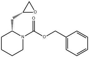 1-Piperidinecarboxylic acid, 2-[(2R)-2-oxiranylmethyl]-, phenylmethyl ester, (2R)- 结构式