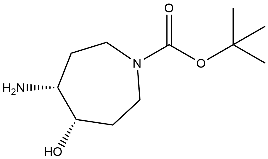 cis-4-Amino-5-hydroxy-azepane-1-carboxylic acid tert-butyl ester 结构式