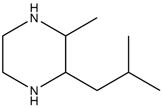 Piperazine, 2-methyl-3-(2-methylpropyl)- 结构式