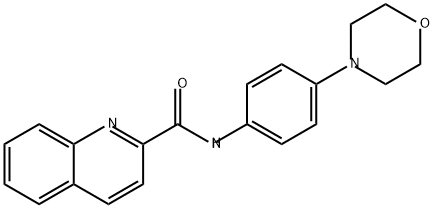 N-[4-(MORPHOLIN-4-YL)PHENYL]QUINOLINE-2-CARBOXAMIDE 结构式