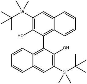 3,3''-Bis(tert-butyldimethylsilyl)-[1,1''-binaphthalene]-2,2''-diol 结构式