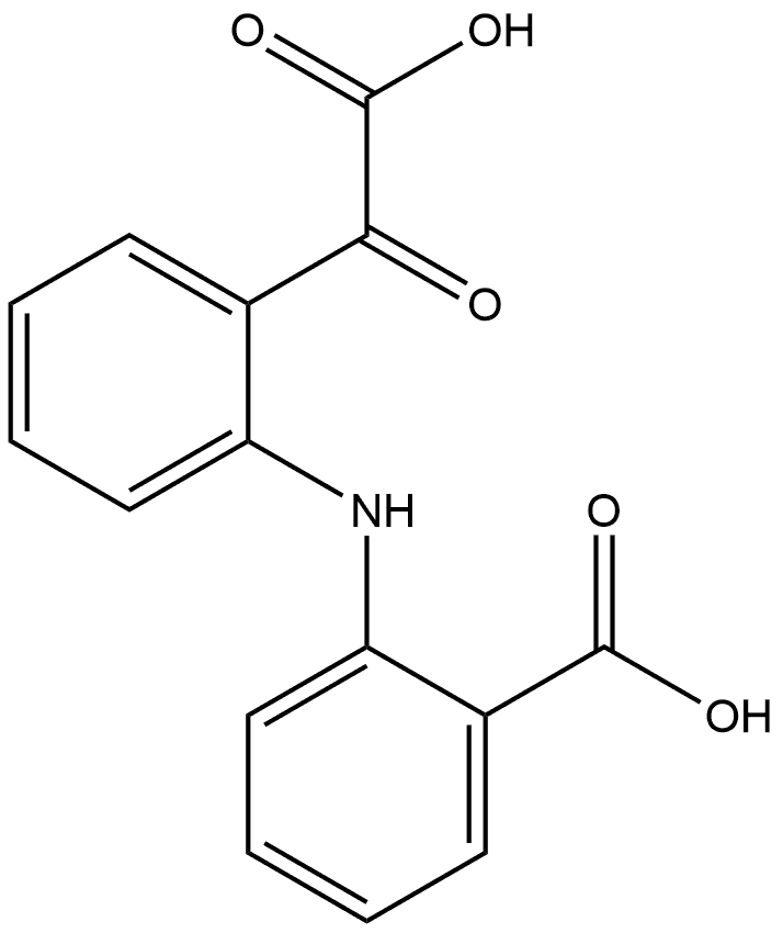 Benzeneacetic acid, 2-[(2-carboxyphenyl)amino]-α-oxo- 结构式