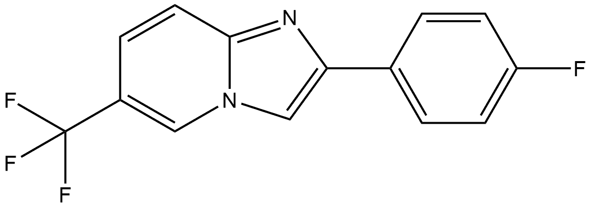 2-(4-氟苯基)-6-(三氟甲基)咪唑并[1,2-A]吡啶 结构式