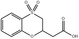 2,3-二氢-1,4-苯并氧硫杂戊环-2-乙酸 4,4-二氧化物 结构式