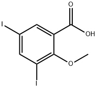 3,5-二碘-2-甲氧基苯甲酸 结构式