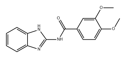 N-(1H-苯并[D]咪唑-2-基)-3,4-二甲氧基苯甲酰胺 结构式