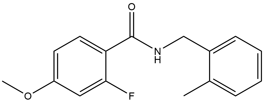 2-Fluoro-4-methoxy-N-[(2-methylphenyl)methyl]benzamide 结构式