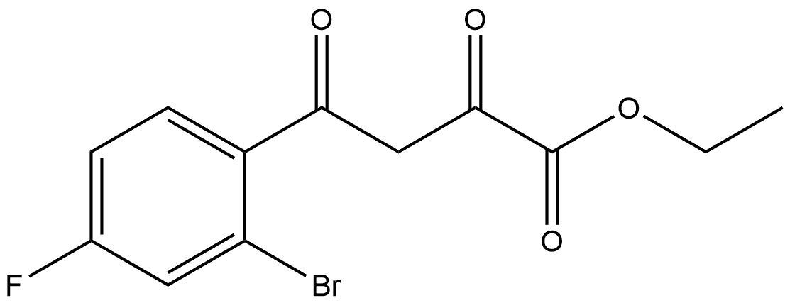 4-(2-溴-4-氟苯基)-2,4-二氧代丁酸乙酯 结构式