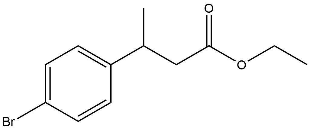 Benzenepropanoic acid, 4-bromo-β-methyl-, ethyl ester 结构式