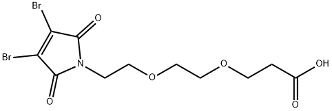 3,4-DIBROMO-MAL-PEG2-COOH 结构式