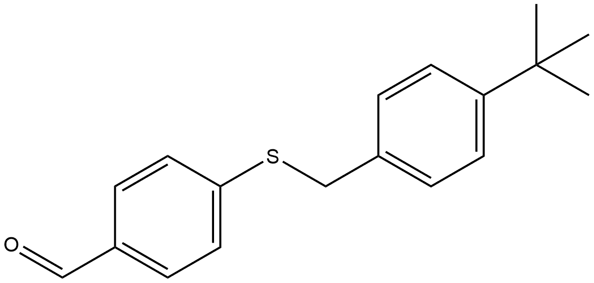 4-[[[4-(1,1-Dimethylethyl)phenyl]methyl]thio]benzaldehyde 结构式