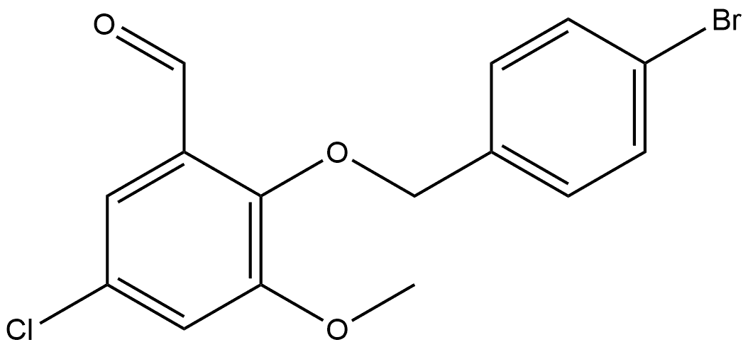 2-[(4-Bromophenyl)methoxy]-5-chloro-3-methoxybenzaldehyde 结构式